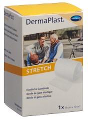 DERMAPLAST STRETCH Gazebinde 8cmx10m weiss