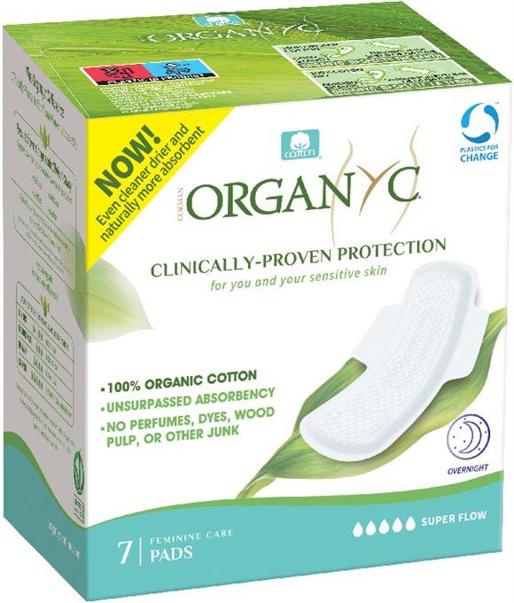 ORGANYC Nachtbinden mit Flügeln 7 Stk