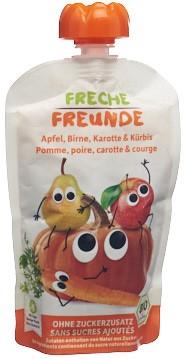 FRECHE FREUNDE Quetschmus Apf Bir Karot&Kürb 100 g