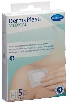 DERMAPLAST Medical Vliesverband 7.2x5cm 5 Stk