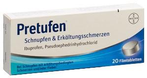 PRETUFEN Schnupfen&Erkältungsschmerzen 20 Stk