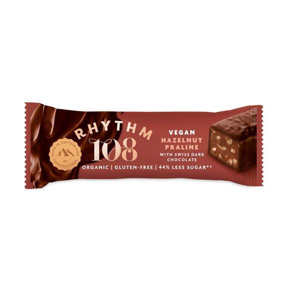 RHYTHM108 Hazelnut Prali Dark Choco Bar 33 g