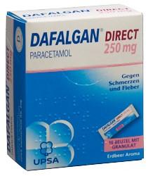 DAFALGAN Direct Gran 250 mg Erdbeere Btl 16 Stk