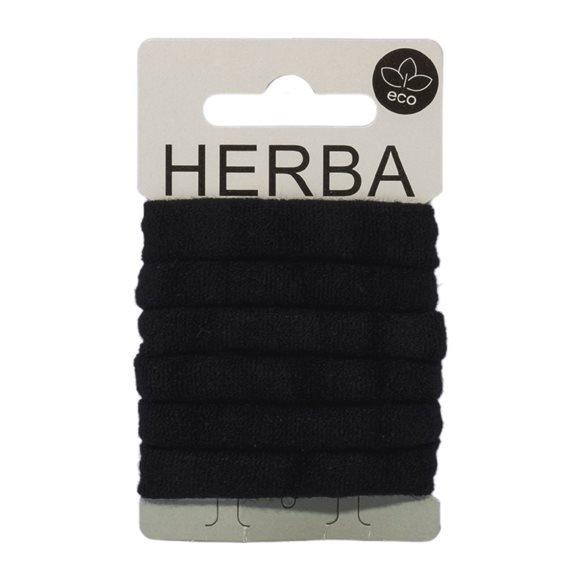 HERBA Ecofriendly Haarbinder Ø5cm schwarz 6 Stk