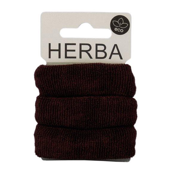 HERBA Ecofriendly Haarbinder Ø7cm braun 3 Stk