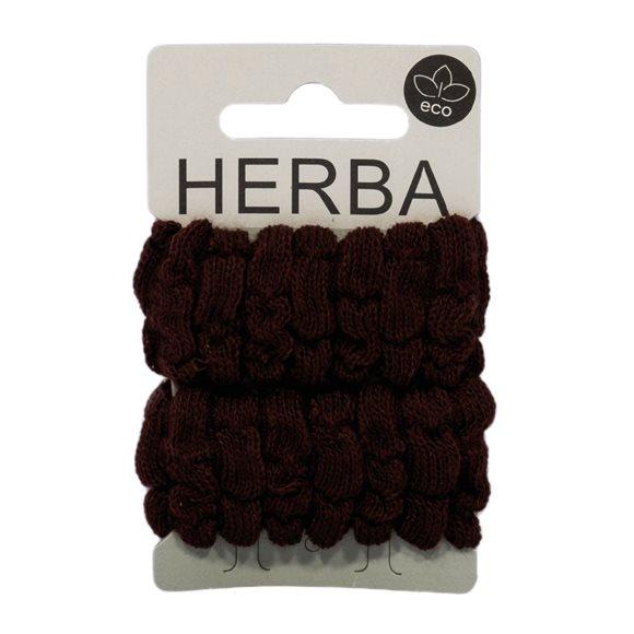 HERBA Ecofriendly Haarbinder Ø6cm braun 2 Stk