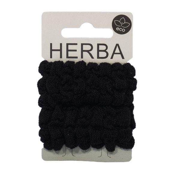 HERBA Ecofriendly Haarbinder Ø6cm schwarz 2 Stk