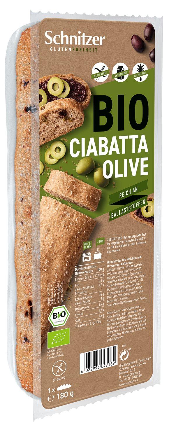 SCHNITZER Bio Ciabatta Olive Btl 180 g