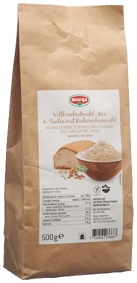 MORGA Vollkornbrot-Mehl-Mix 4-Saaten gf Bio 500 g