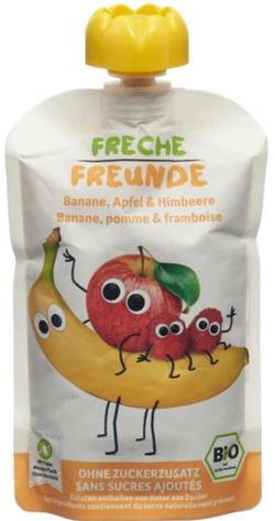 FRECHE FREUNDE Quetschmus Apf Bana Erd&Himb 100 g