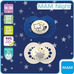 MAM Night Nuggi Silikon 16-36m Boy