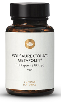 Sunday Folsäure Folat Metafolin 800ug 90Stk