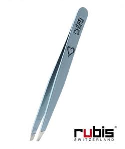 RUBIS Pinzette schräg hellblau mit Herz