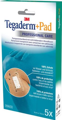 3M TEGADERM+PAD 5x7cm Wundkissen 2.5x4cm (n) 5 Stk