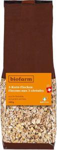 BIOFARM 3 Korn Flocken aus Urgetreide 500 g