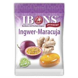 IBONS Ingwer Bonbon Maracuja ohne Zucker Btl 75 g