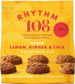 RHYTHM108 Lemon Ginger Chia Biscuit Btl 160 g