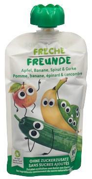 FRECHE FREUNDE Quetschmus Apf Banan Spin&Gur 100 g