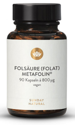 Sunday Folsäure Folat Metafolin 800ug 90Stk / Bild 1