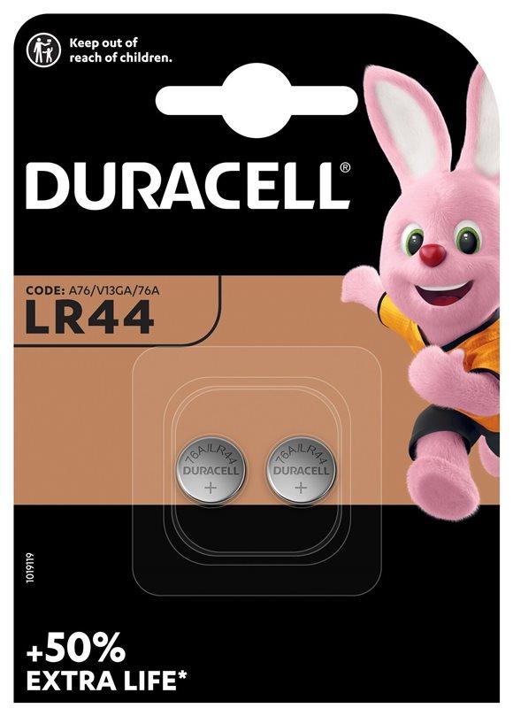 DURACELL Batt für Uhr+Rechner LR44 1.5V 2 Stk