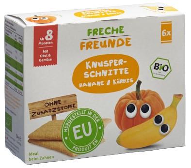 FRECHE FREUNDE Knusper-Schnitte Banane&Kürbis 84 g