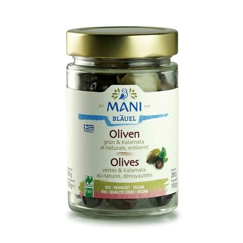 MANI Grüne&Kalamata Olive entker Roh Bio 175 g