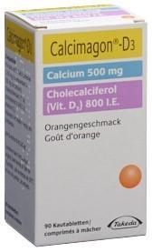 CALCIMAGON D3 Kautabl 500/800 Orange 90 Stk