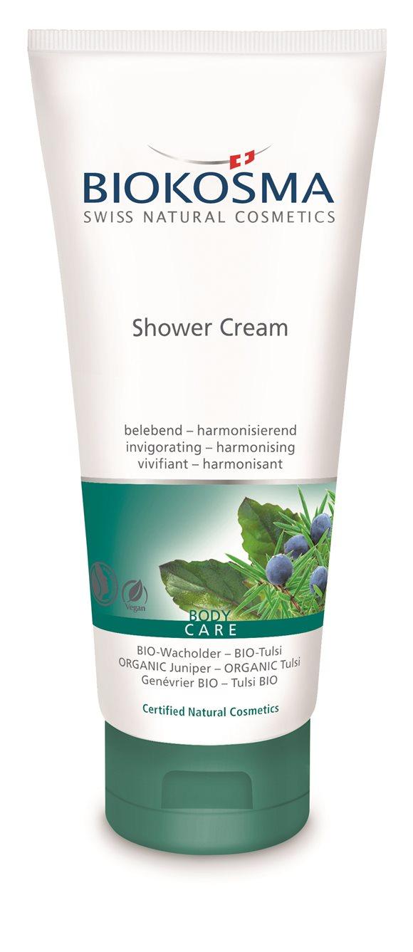 BIOKOSMA Shower Cream BIO-Wachold Tulsi Tb 200 ml