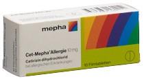 CET Mepha Allergie Filmtabl 10 mg 10 Stk